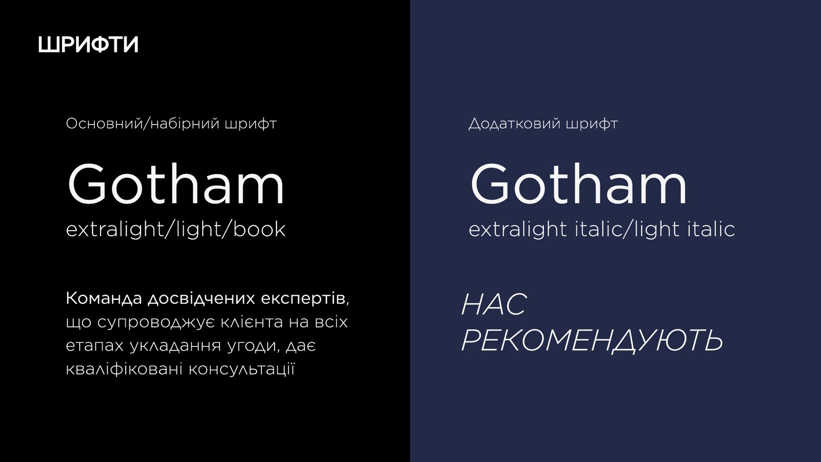 FLAT PRIME typography: Gotham
