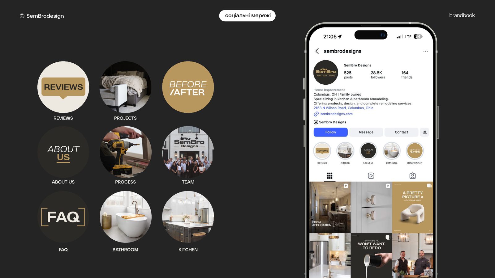 SemBro Instagram highlight covers